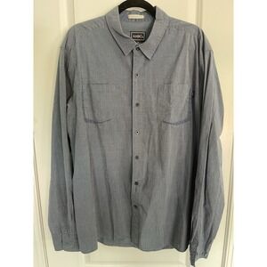 Ambiguous Men's‎ long Sleeve Button Down Shirt , XL, Blue